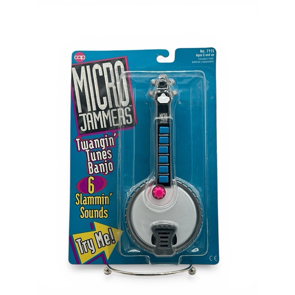 MICRO JAMMERS Twangin' Tunes Banjo NEW Vintage Mini Music Machine 1995 Cap Toys‎